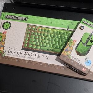 Razer Minecraft Edition Combo Pack Blackwidow Keyboard Cobra Mouse New & Sealed